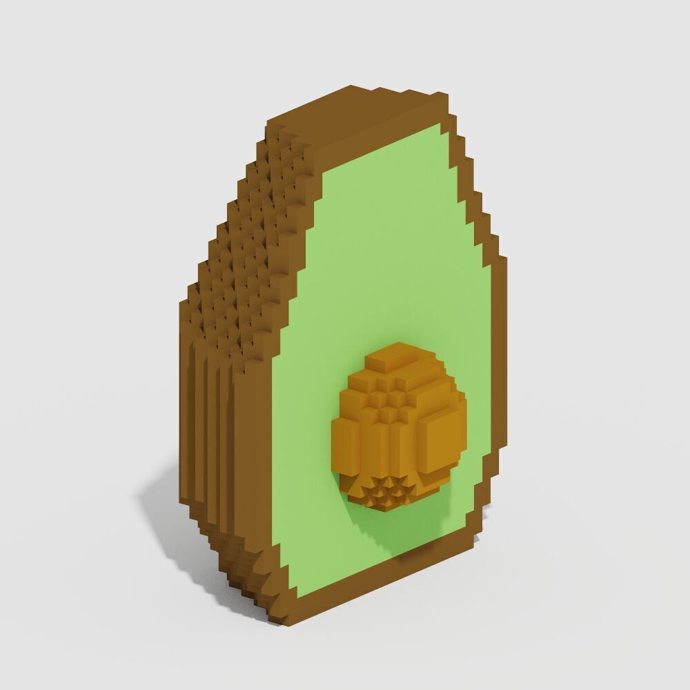 Voxel Food Pack 117 Items Low-poly 3D model_46