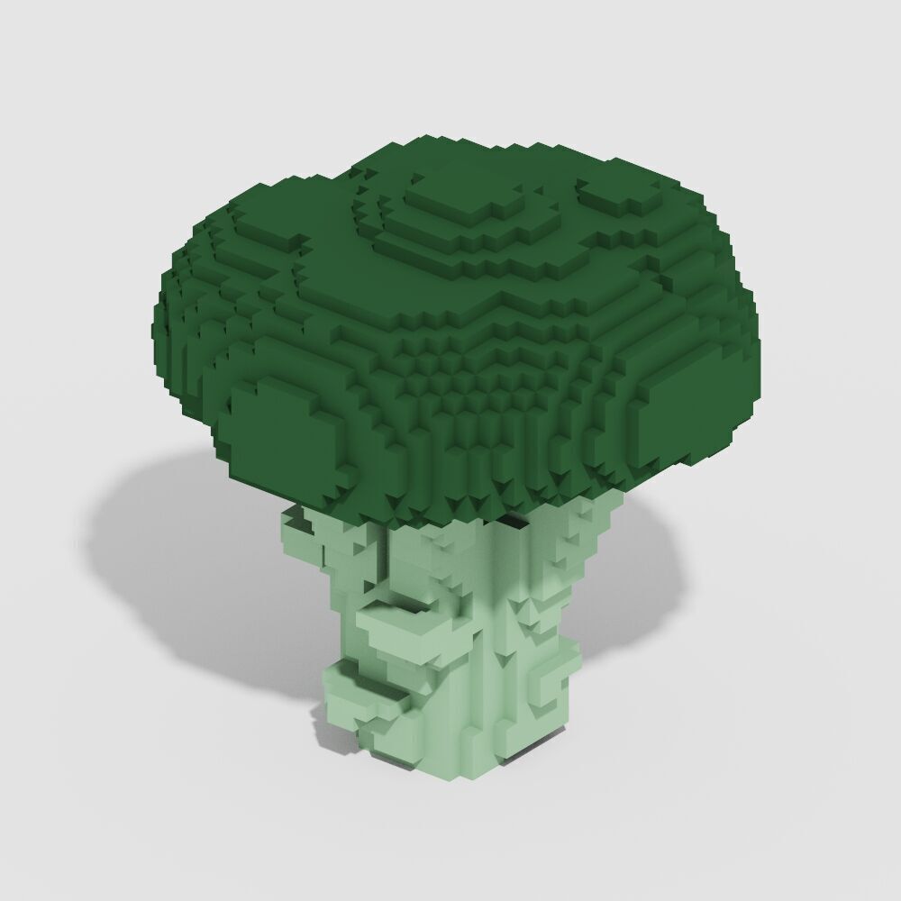 Voxel Food Pack 117 Items Low-poly 3D model_8