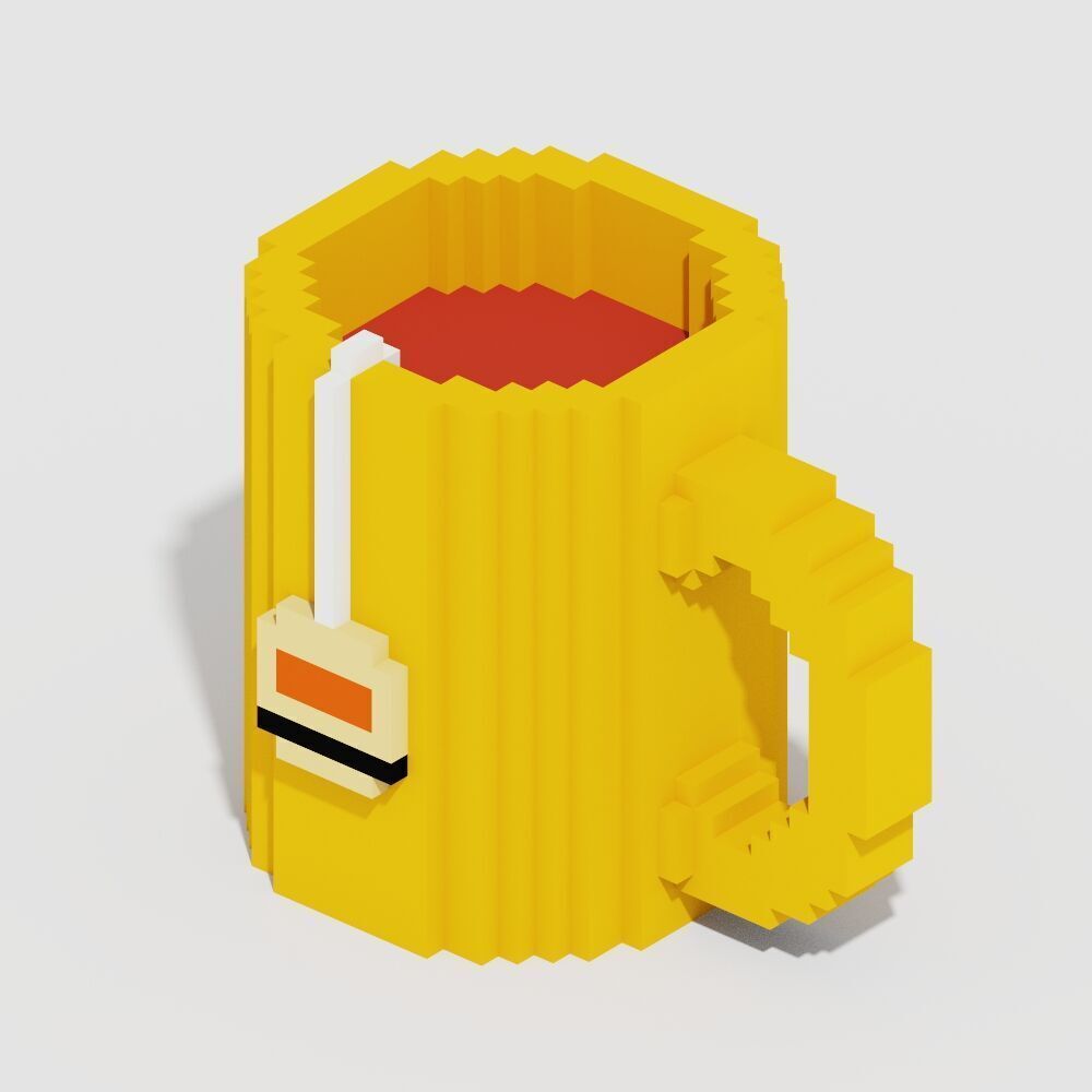 Voxel Food Pack 117 Items Low-poly 3D model_58