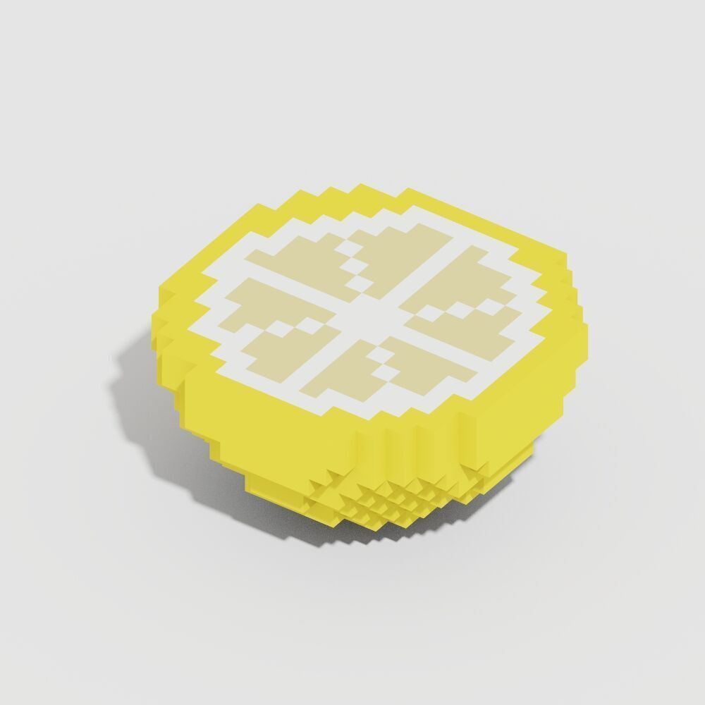 Voxel Food Pack 117 Items Low-poly 3D model_30