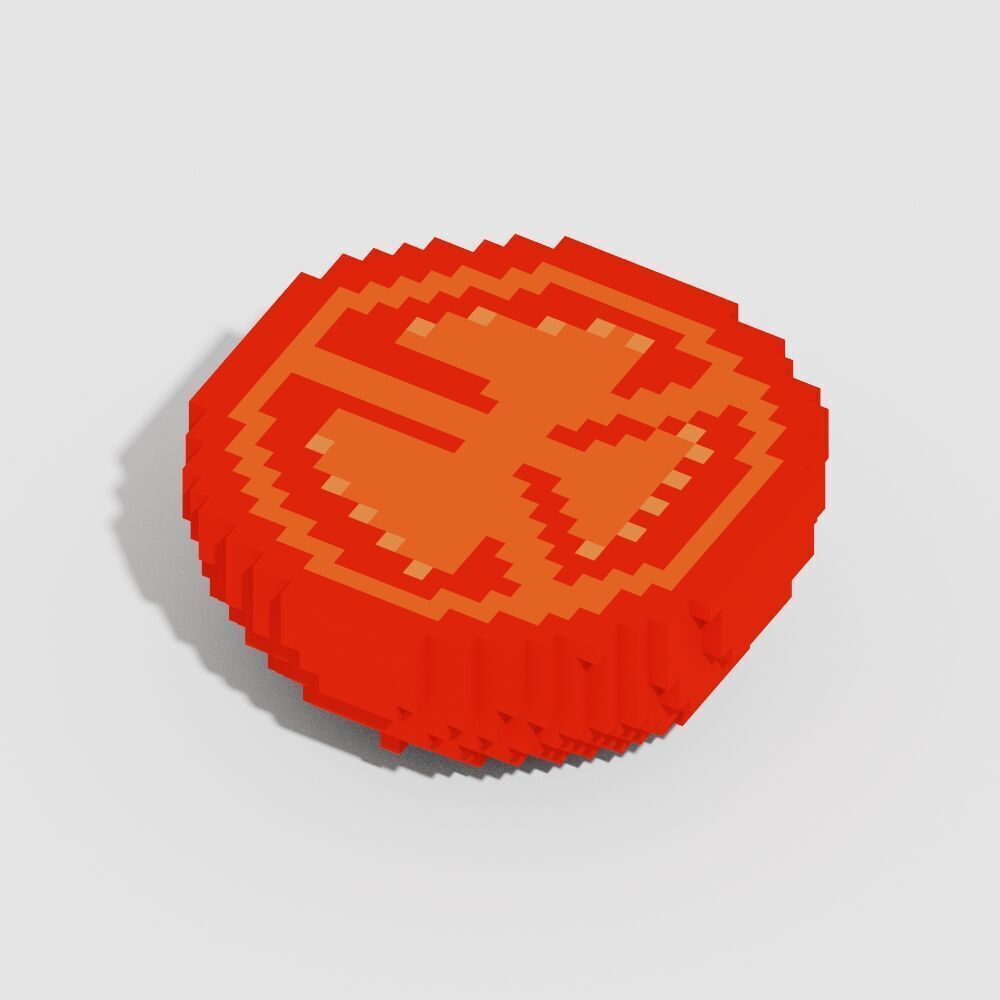 Voxel Food Pack 117 Items Low-poly 3D model_50