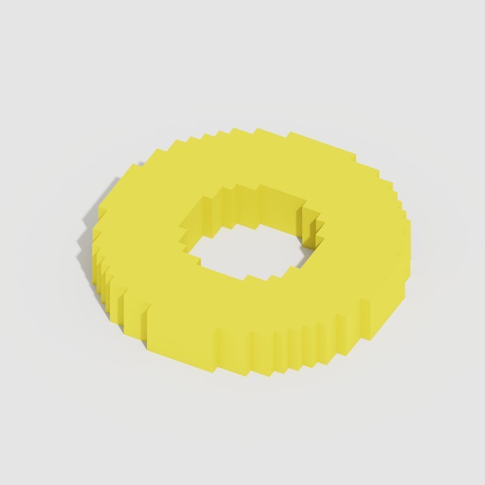 Voxel Food Pack 117 Items Low-poly 3D model_35