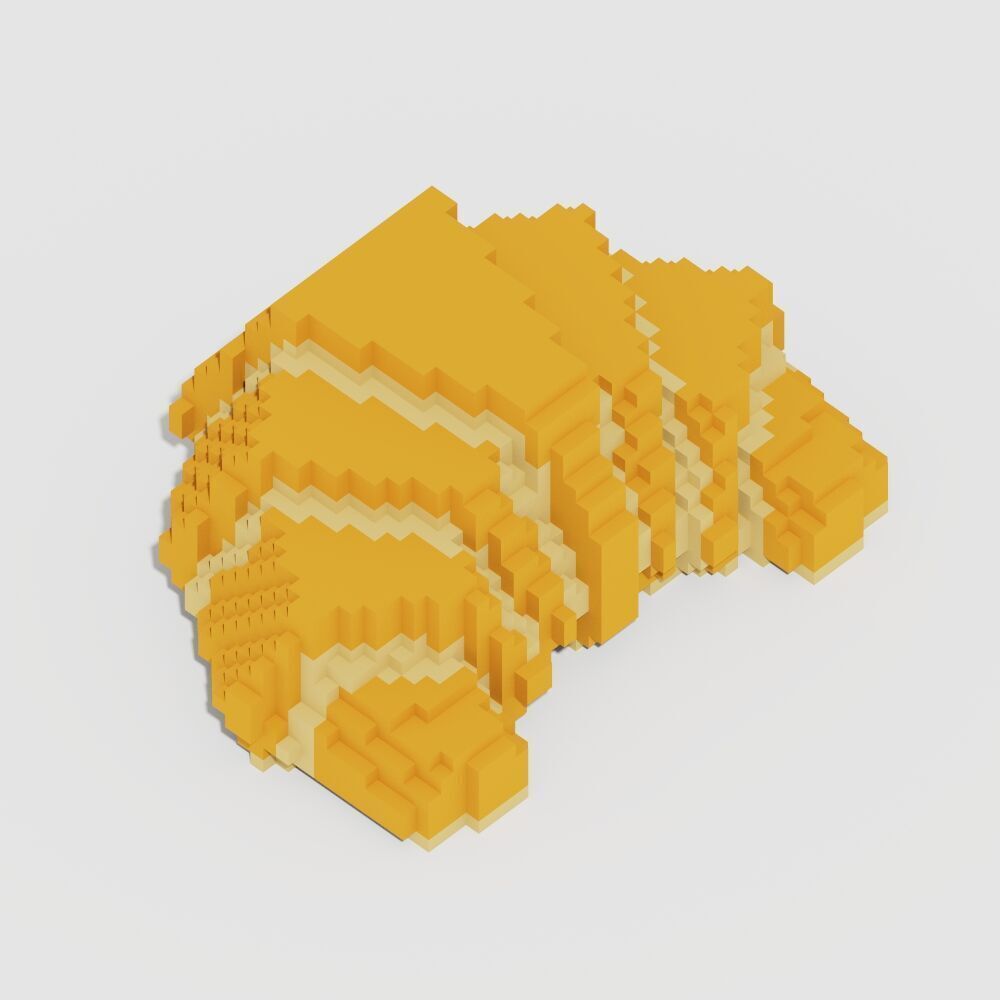 Voxel Food Pack 117 Items Low-poly 3D model_96
