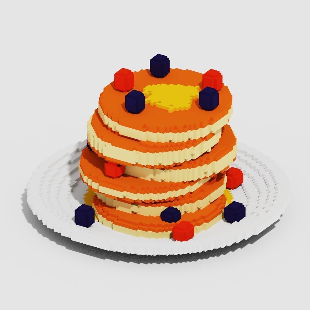 Voxel Food Pack 117 Items Low-poly 3D model_91