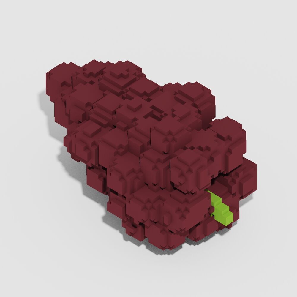 Voxel Food Pack 117 Items Low-poly 3D model_85