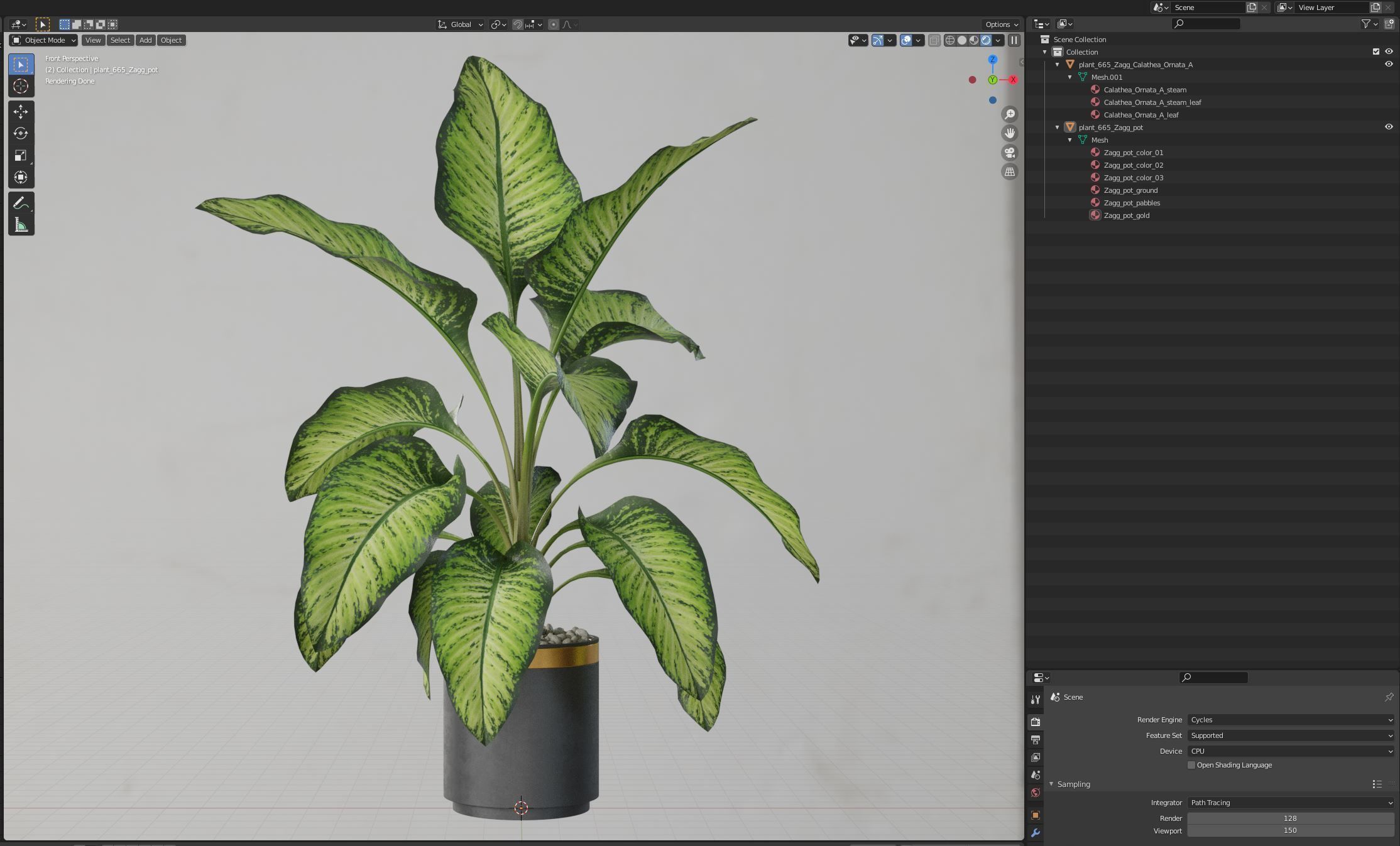 Plants collection 665 3D model_5