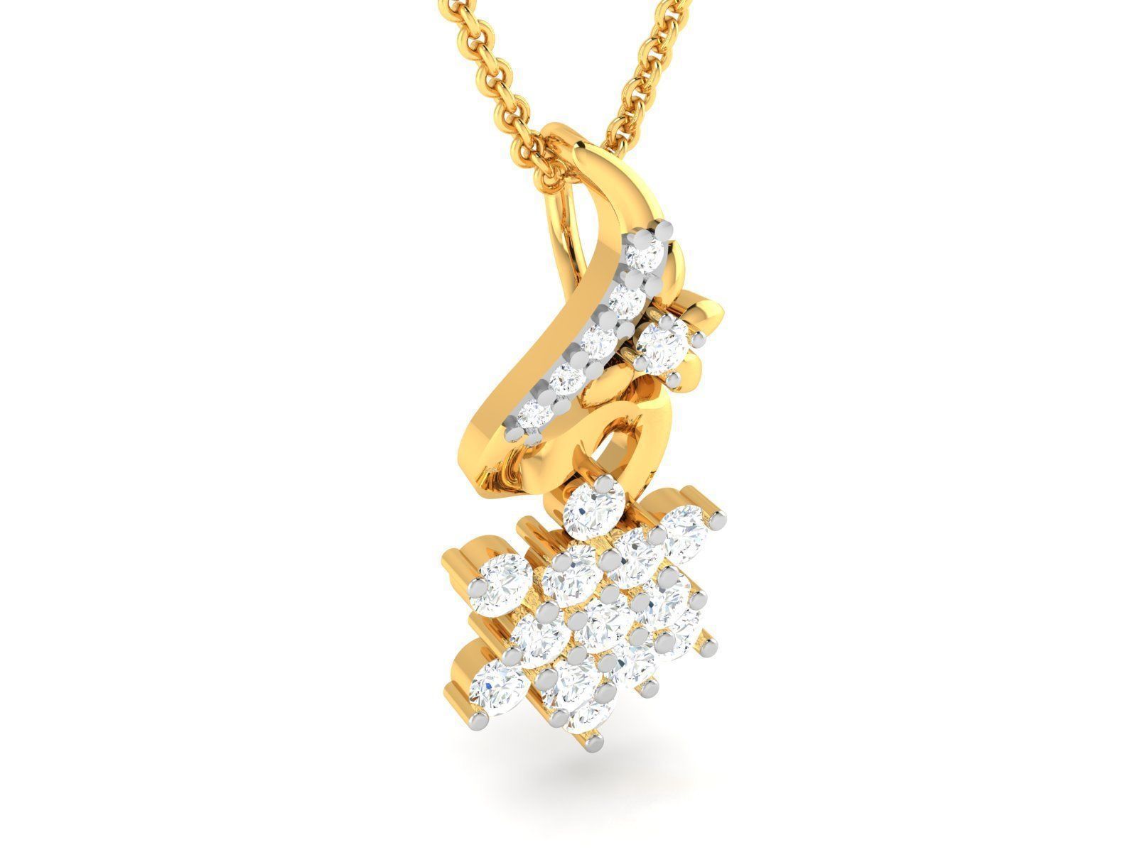 Women pendant 3D print model_1