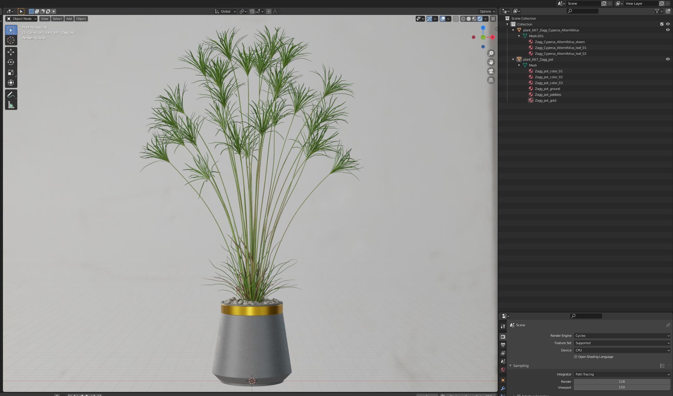 Plants collection 667 3D model_5