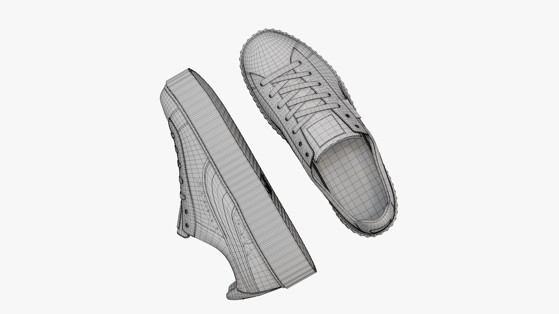 Puma x Fenty Creepers Burgundy Velvet 3D model_10