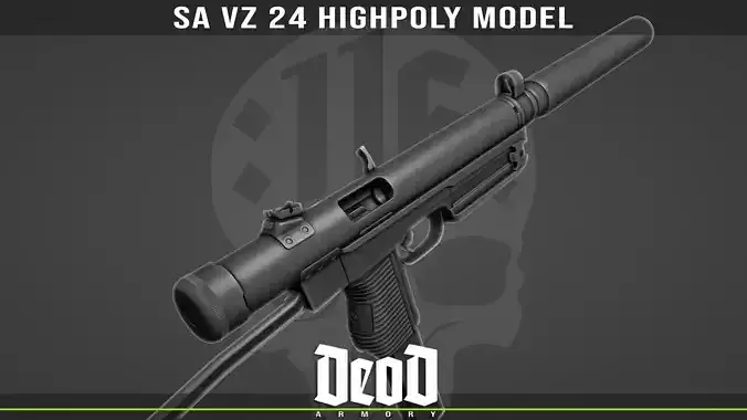 SA VZ 24 SMG Highpoly model 