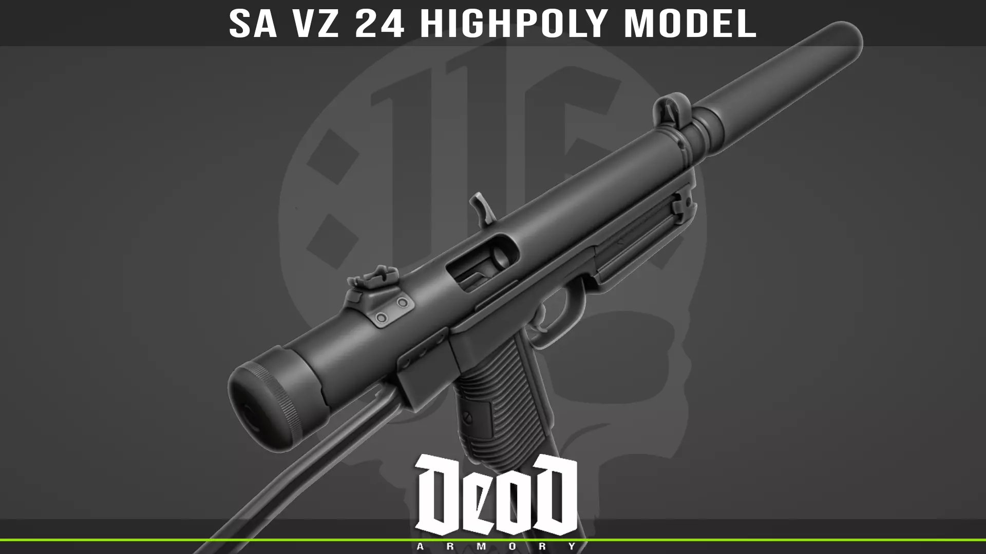 SA VZ 24 SMG Highpoly model  3D model_0