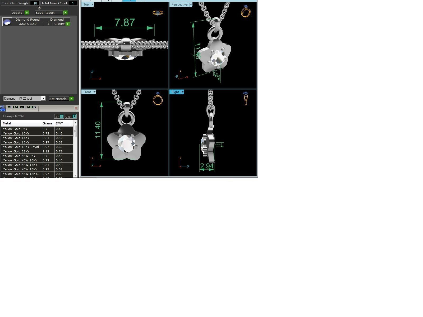 Women pendant 3D print model_3