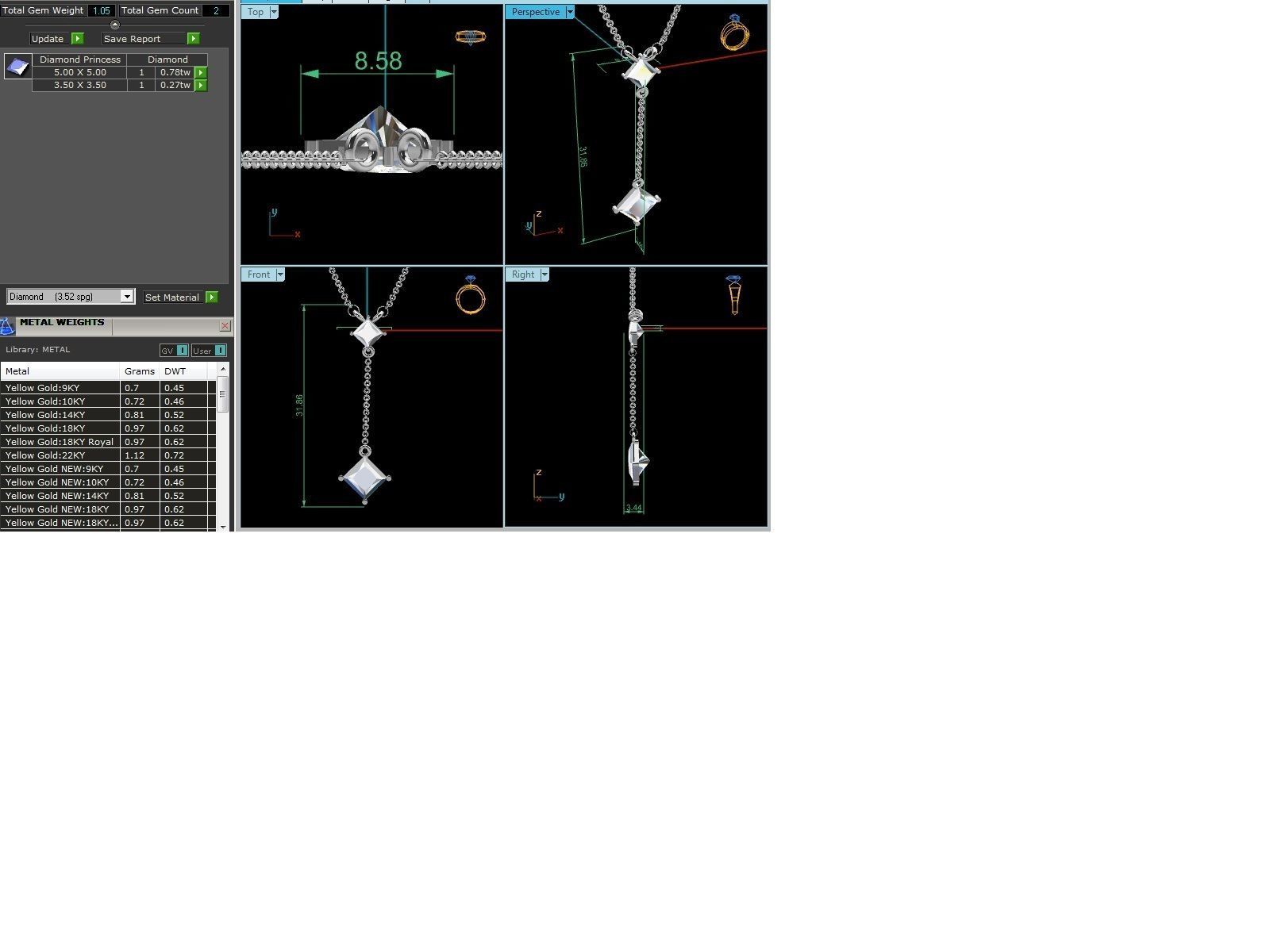 Women pendant 3D print model_1