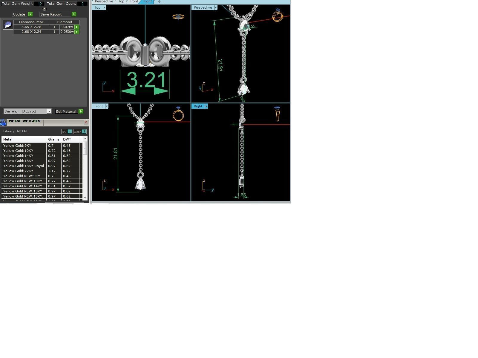 Women pendant 3D print model_1