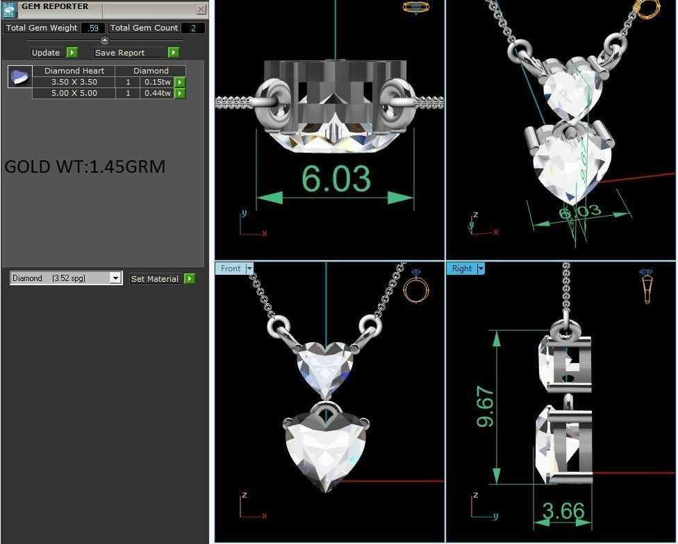 Women pendant 3D print model_2