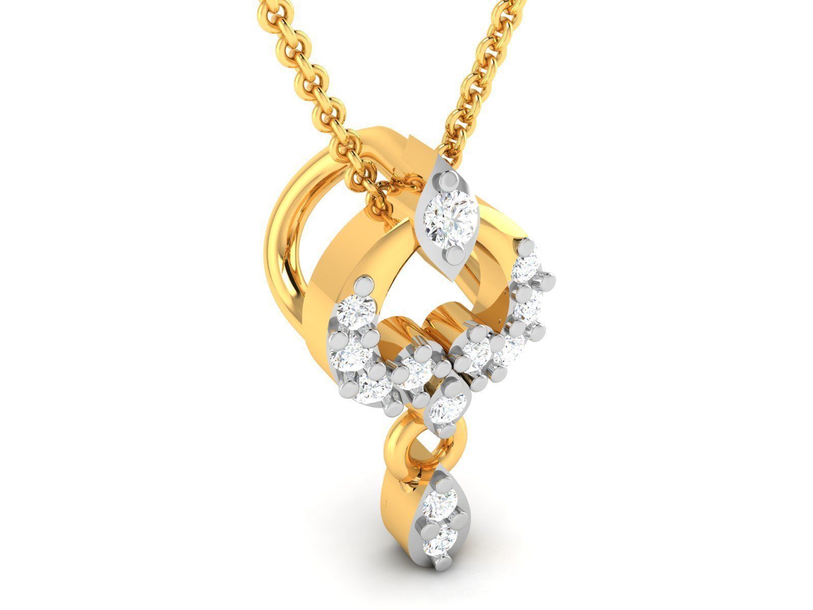 Women pendant 3D print model_2