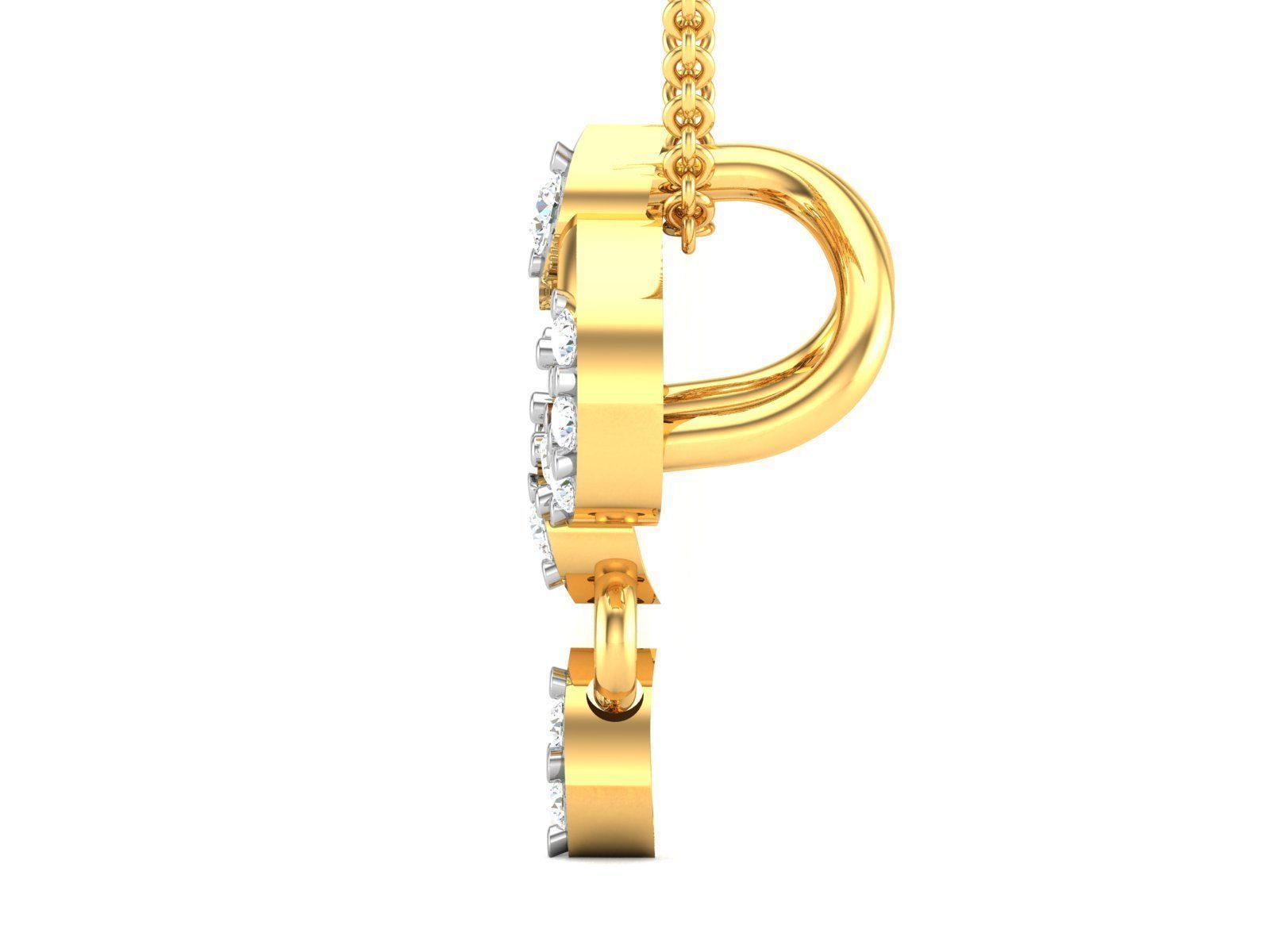 Women pendant 3D print model_3