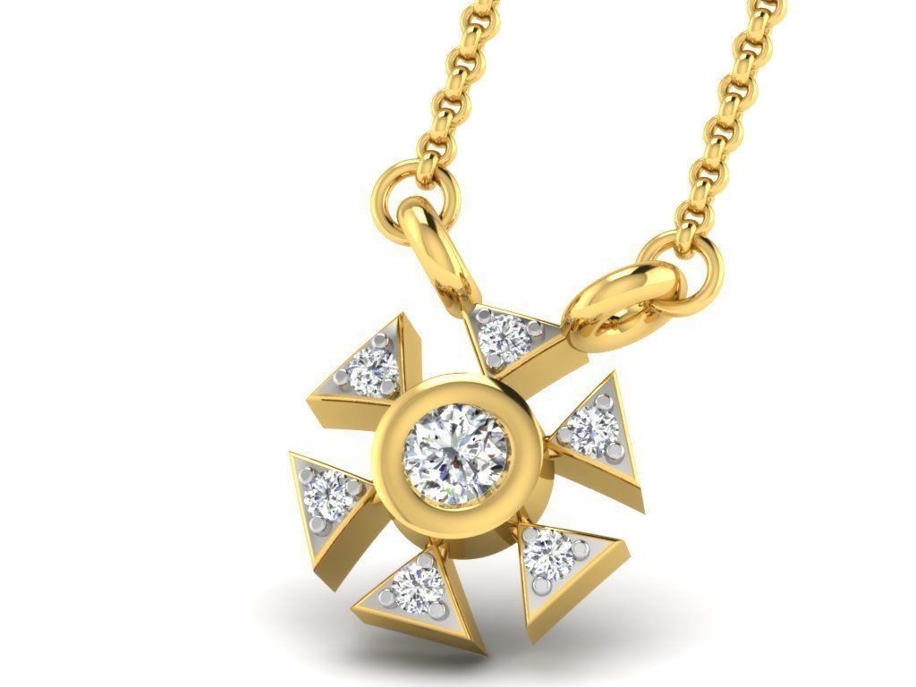 Women pendant 3D print model_4