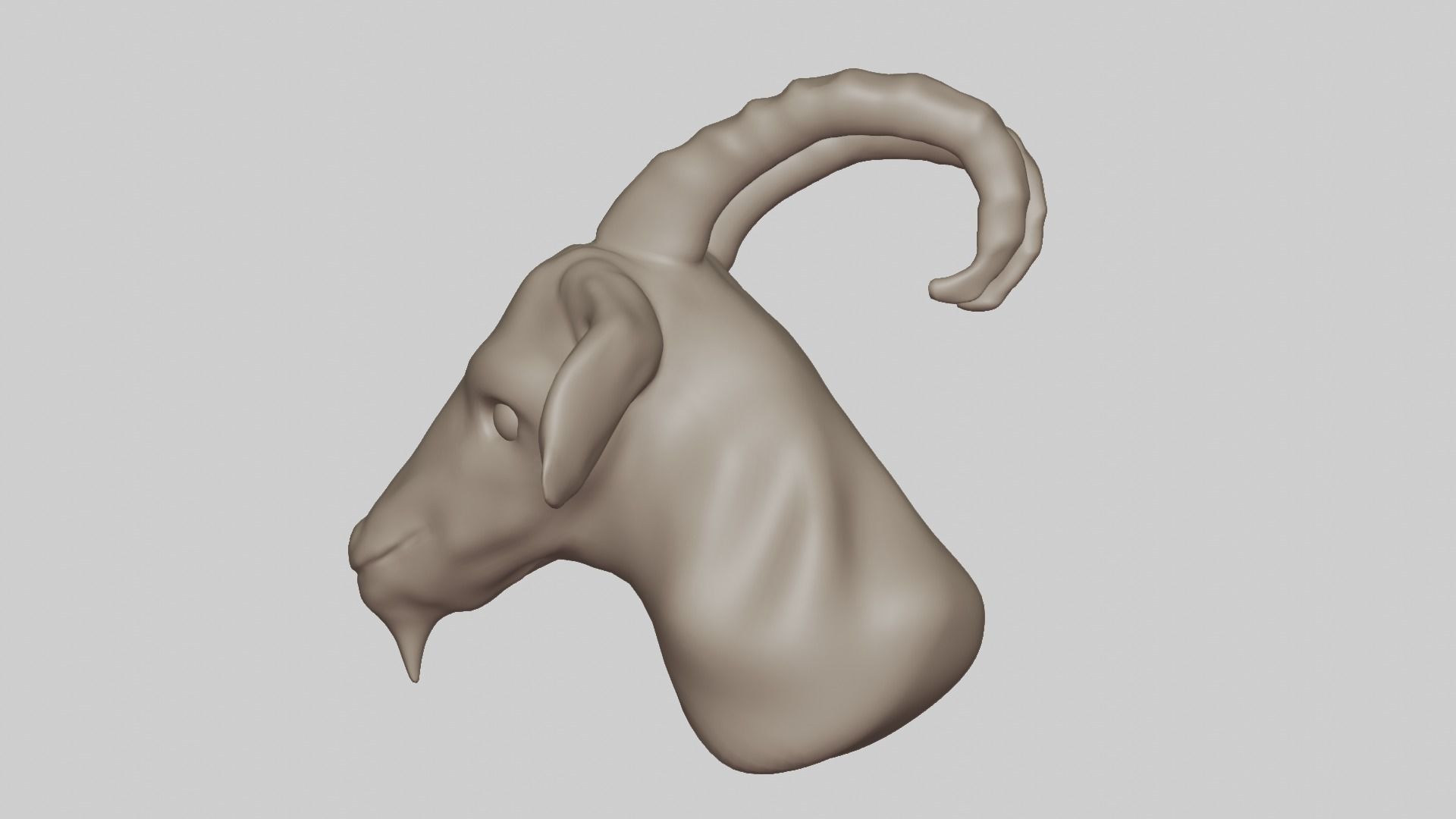 Goat Head 3D model_7