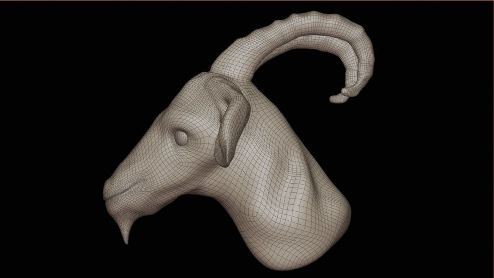 Goat Head 3D model_1