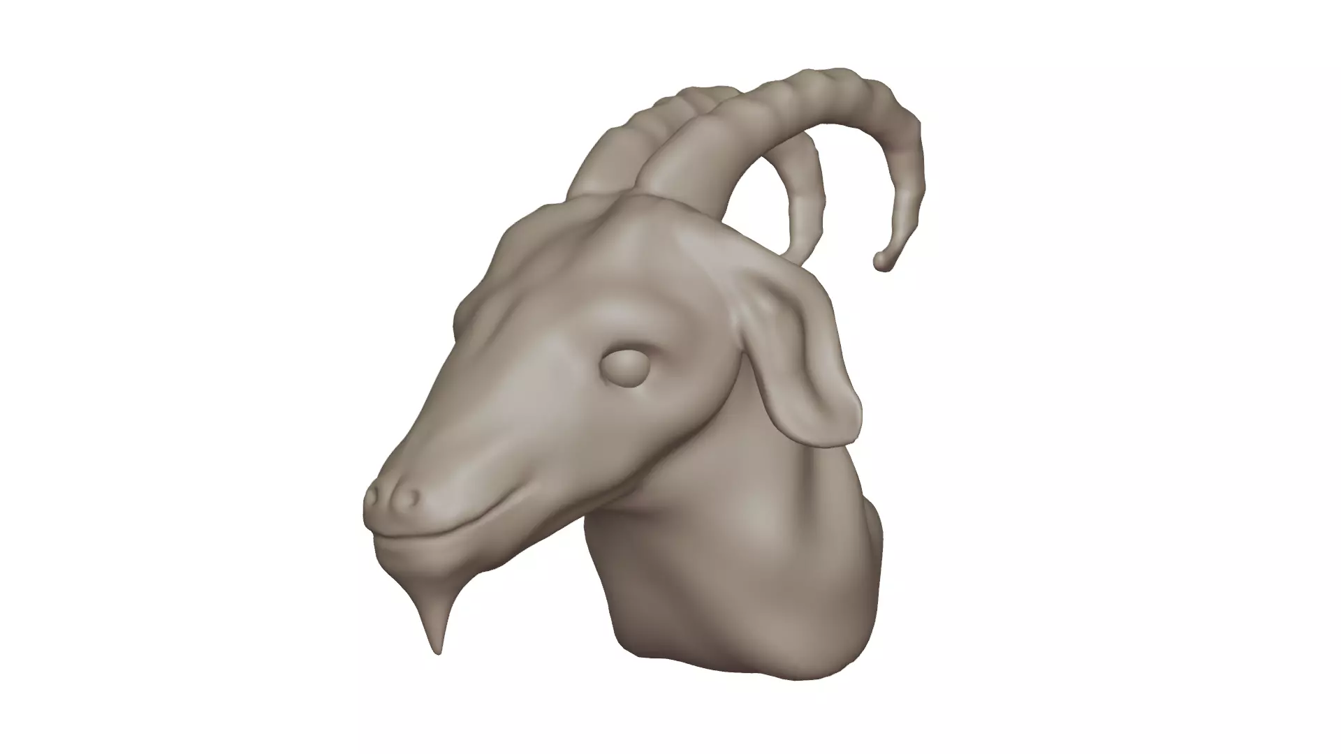 Goat Head 3D model_0