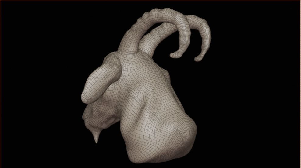 Goat Head 3D model_2