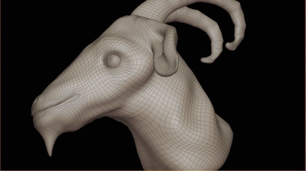 Goat Head 3D model_16