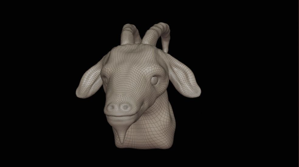 Goat Head 3D model_4