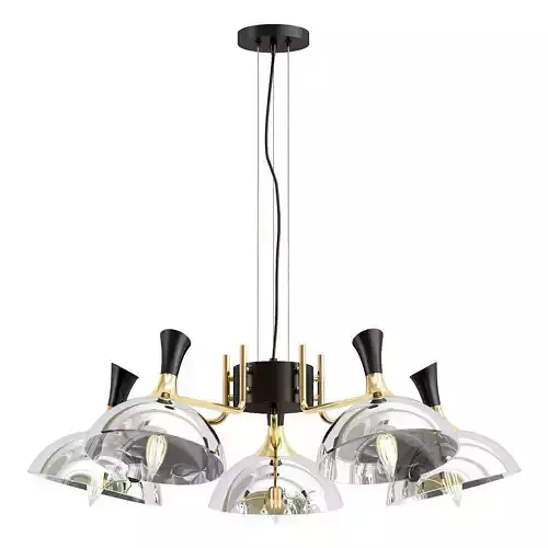 Ambrella-Light-Traditional light chandelier in brass and clear glass