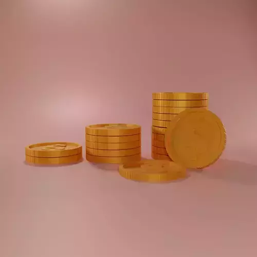 Coin 3D Model gold coins