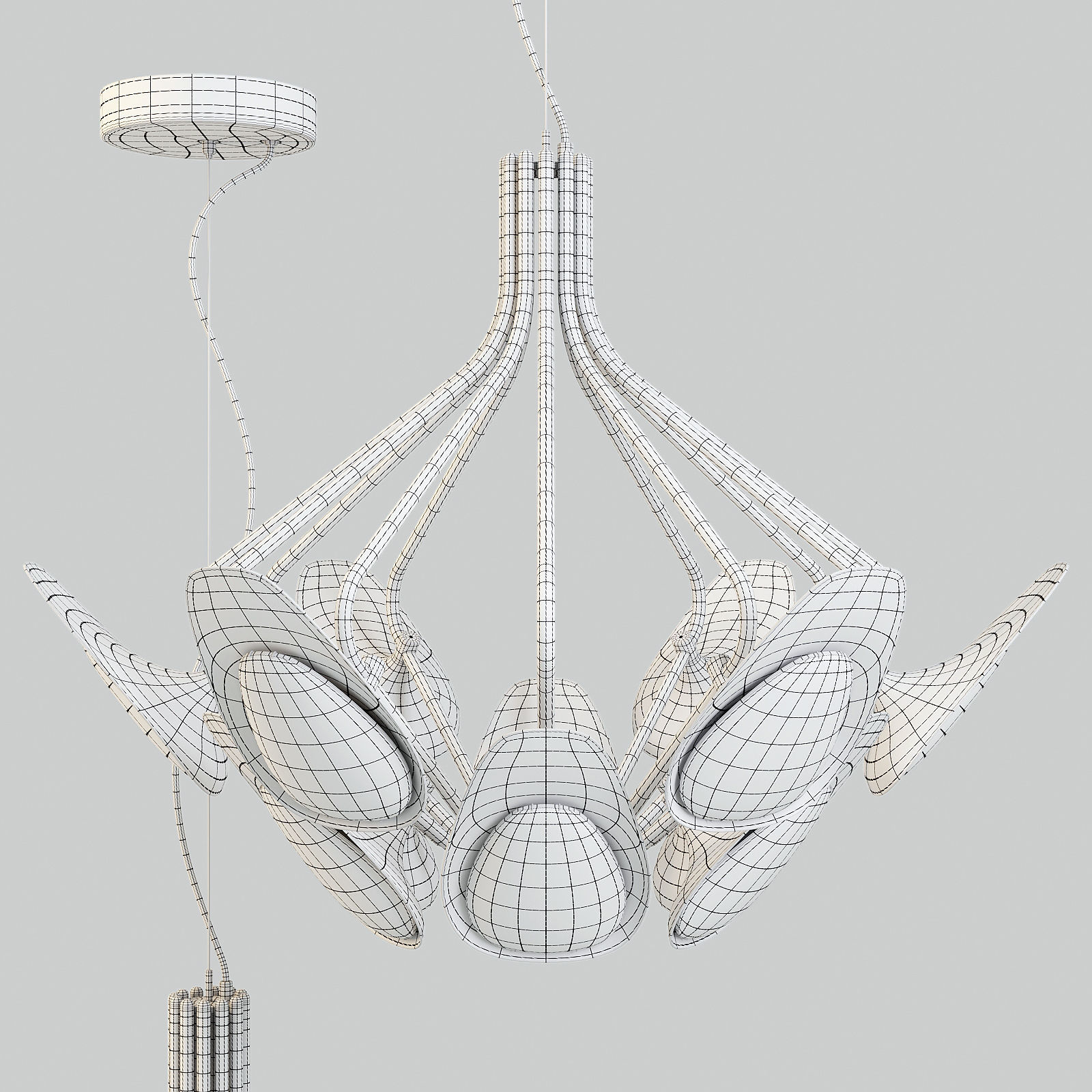 Kundalini Peacock - Pendant Lamp 3D model_2