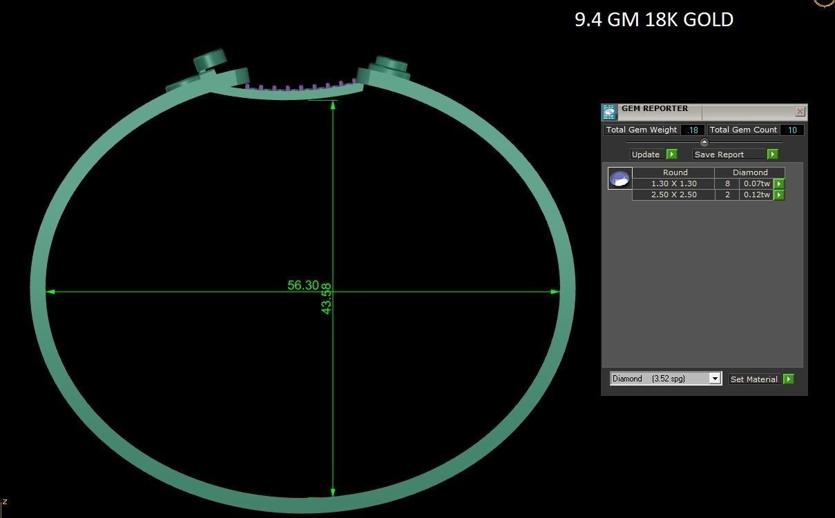 Openable Spring Diamond Bracelet 3D print model_7