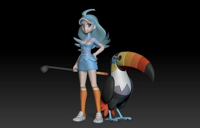 Pokemon Alola Elite Four Kahili 3D print model