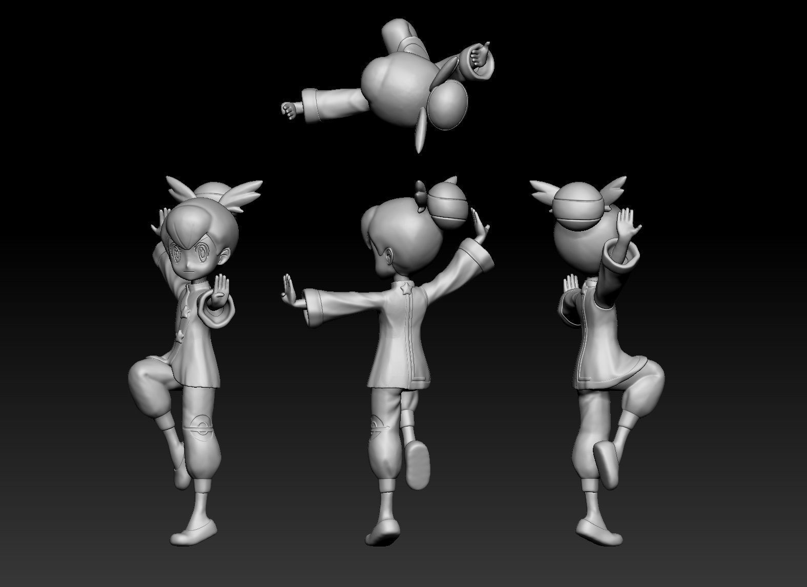 Pokemon Hoenn Gym Leader Tate Liza 3D print model_1