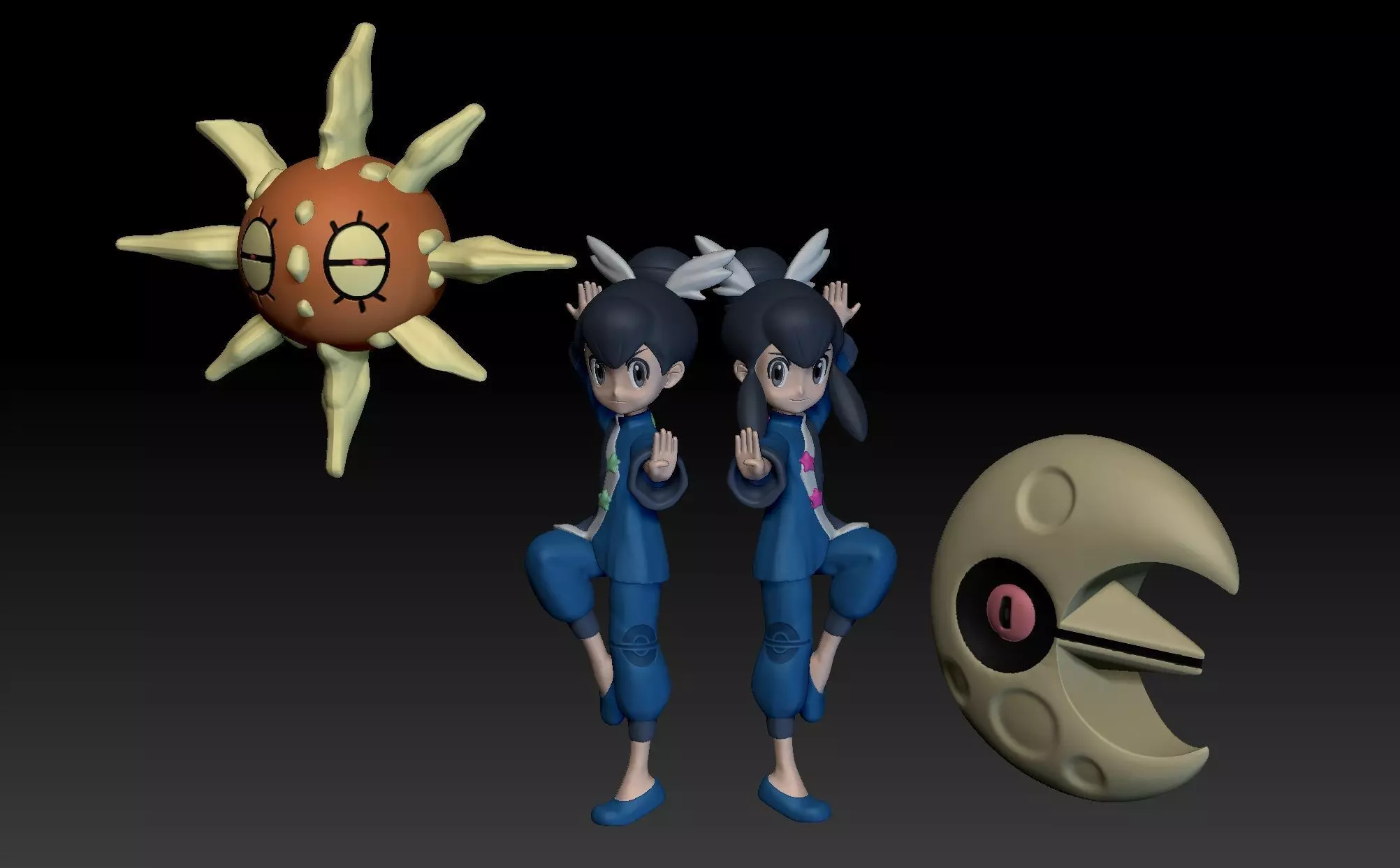 Pokemon Hoenn Gym Leader Tate Liza 3D print model_0