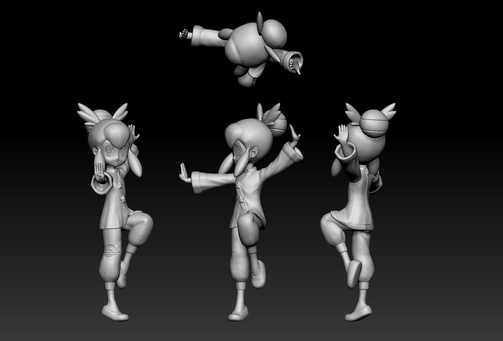 Pokemon Hoenn Gym Leader Tate Liza 3D print model_2