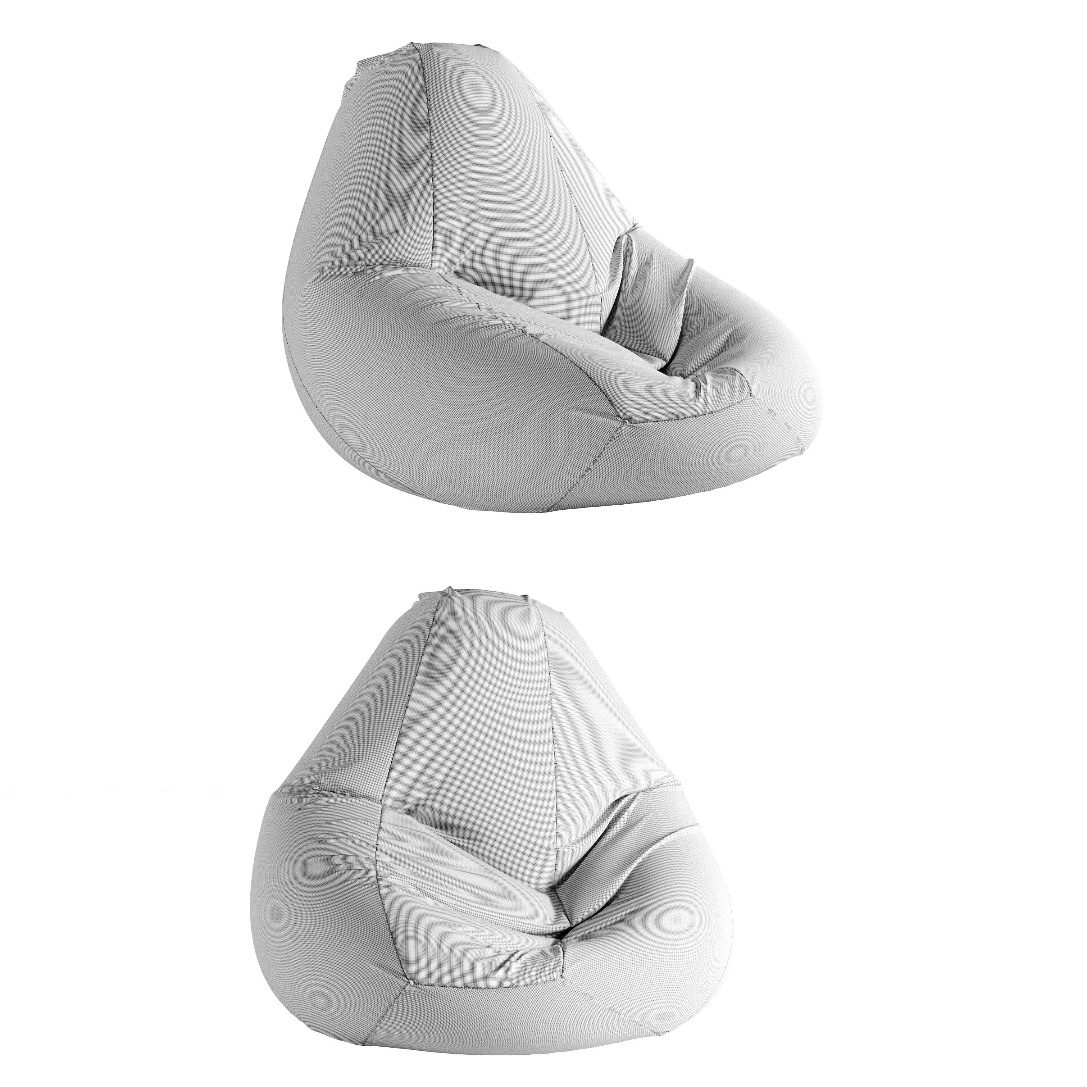 Frameless armchair  3D model_3