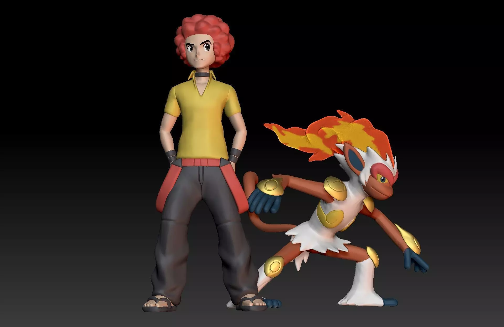 Pokemon Sinnoh Elite Four Flint 3D print model_0