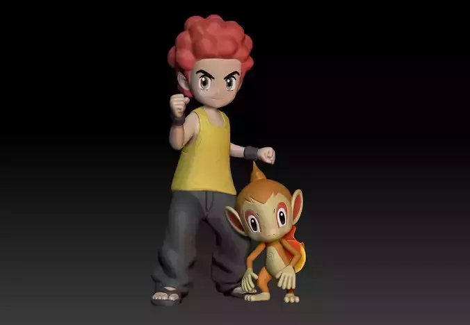 Pokemon Sinnoh Elite Four Flint as Kid