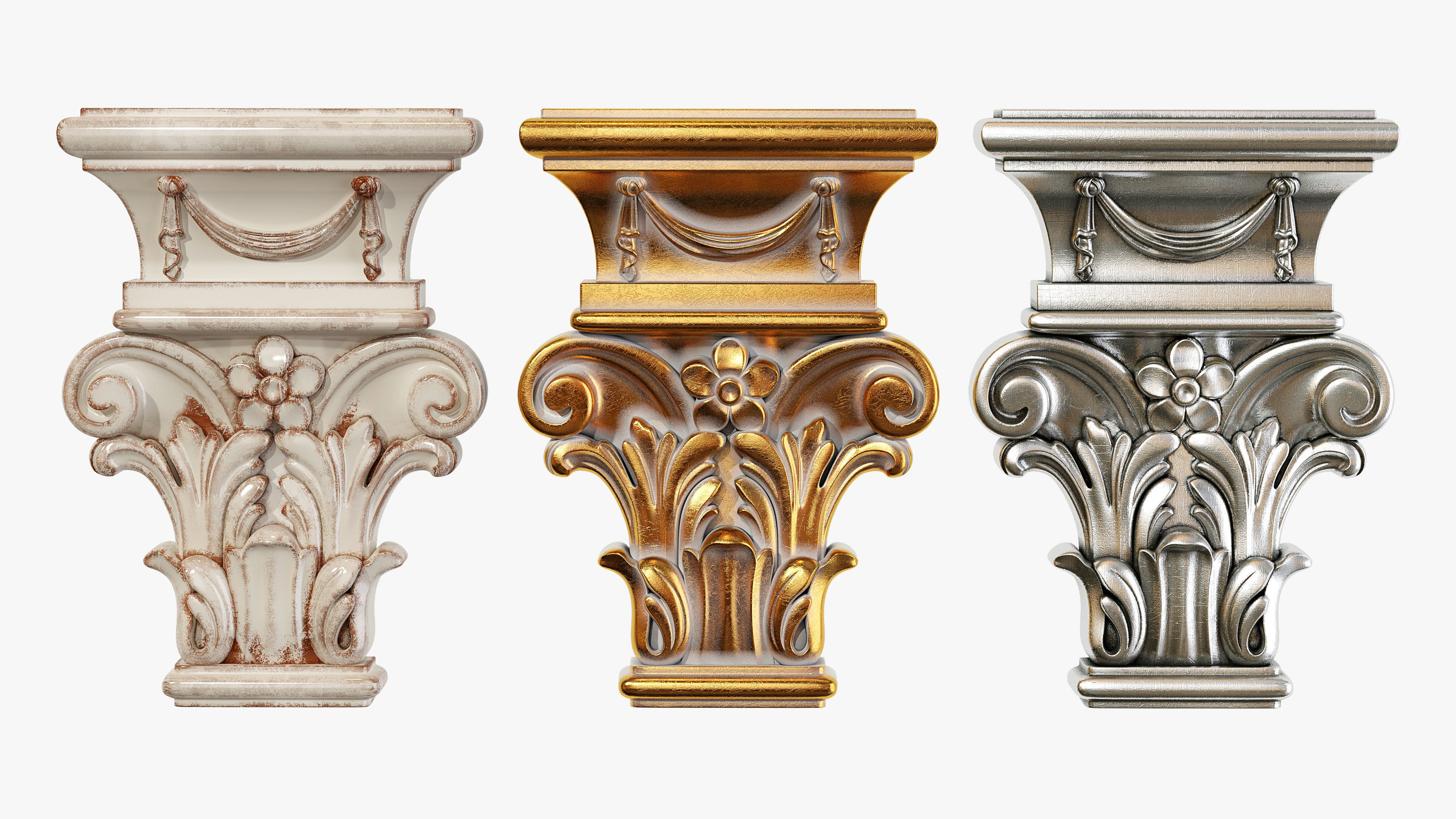 Classic capitel 03 3D model_6