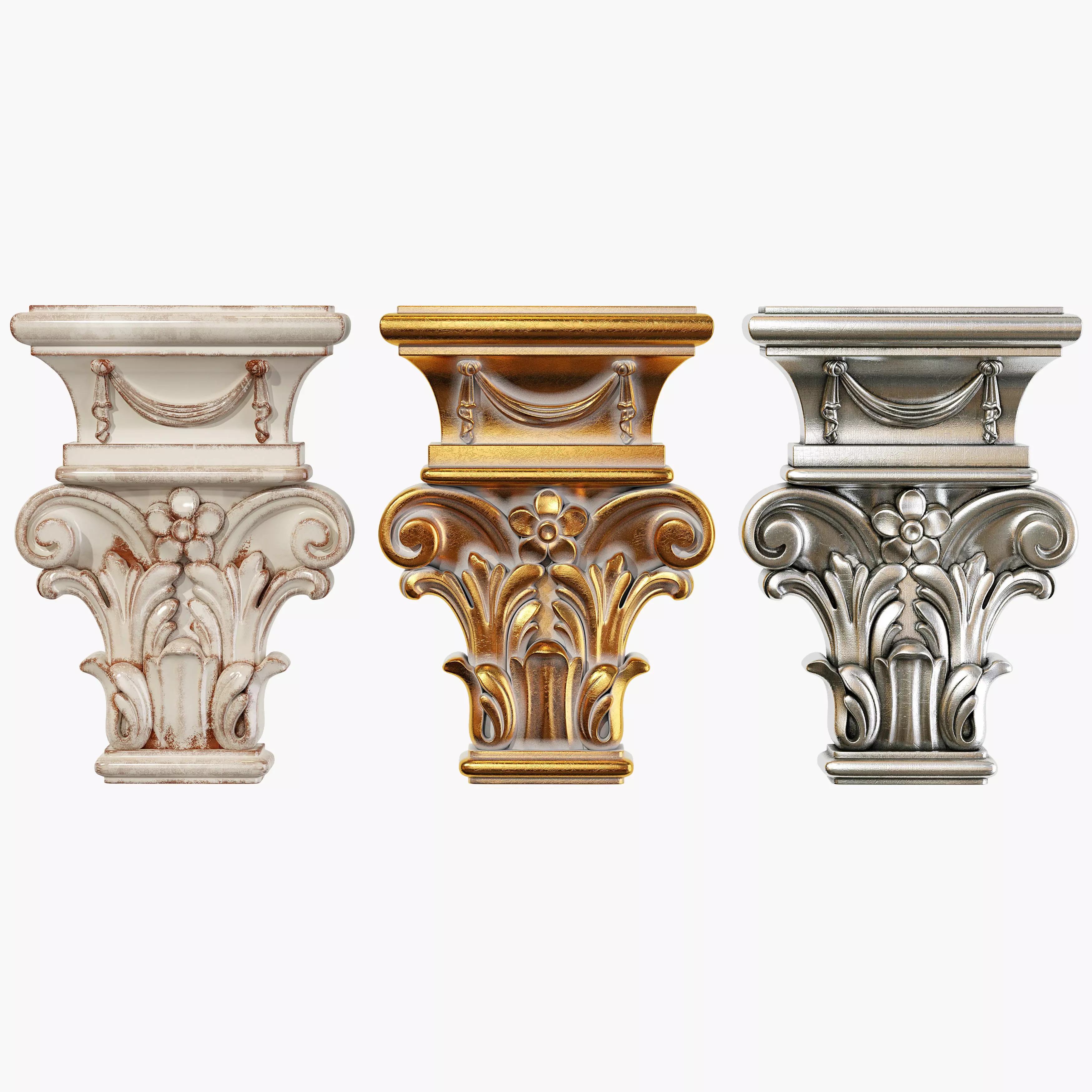 Classic capitel 03 3D model_0