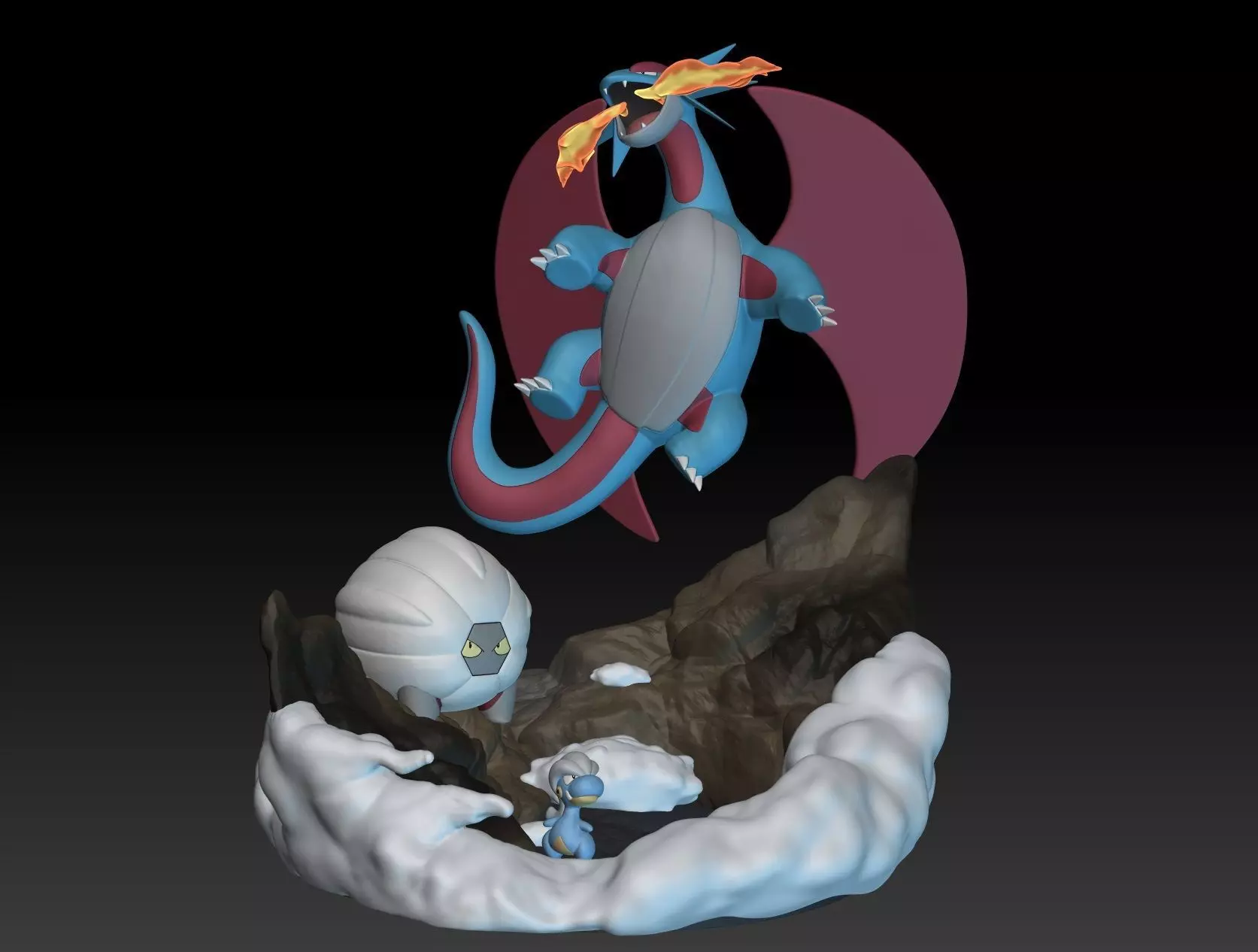 Pokemon Bagon Shelgon Salamence 3D print model_0