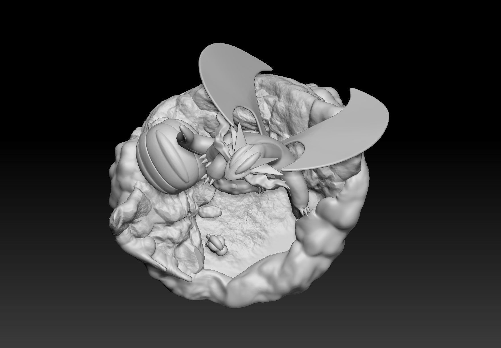 Pokemon Bagon Shelgon Salamence 3D print model_3