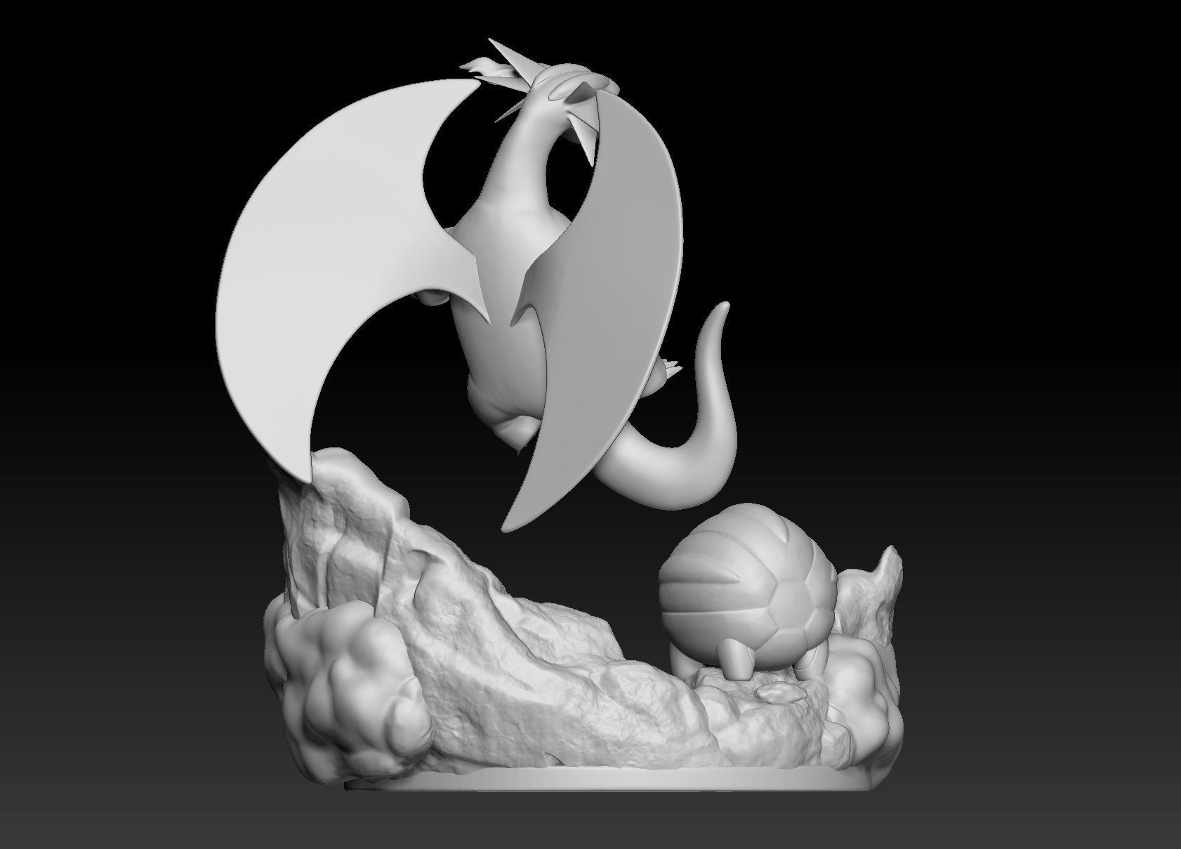 Pokemon Bagon Shelgon Salamence 3D print model_2