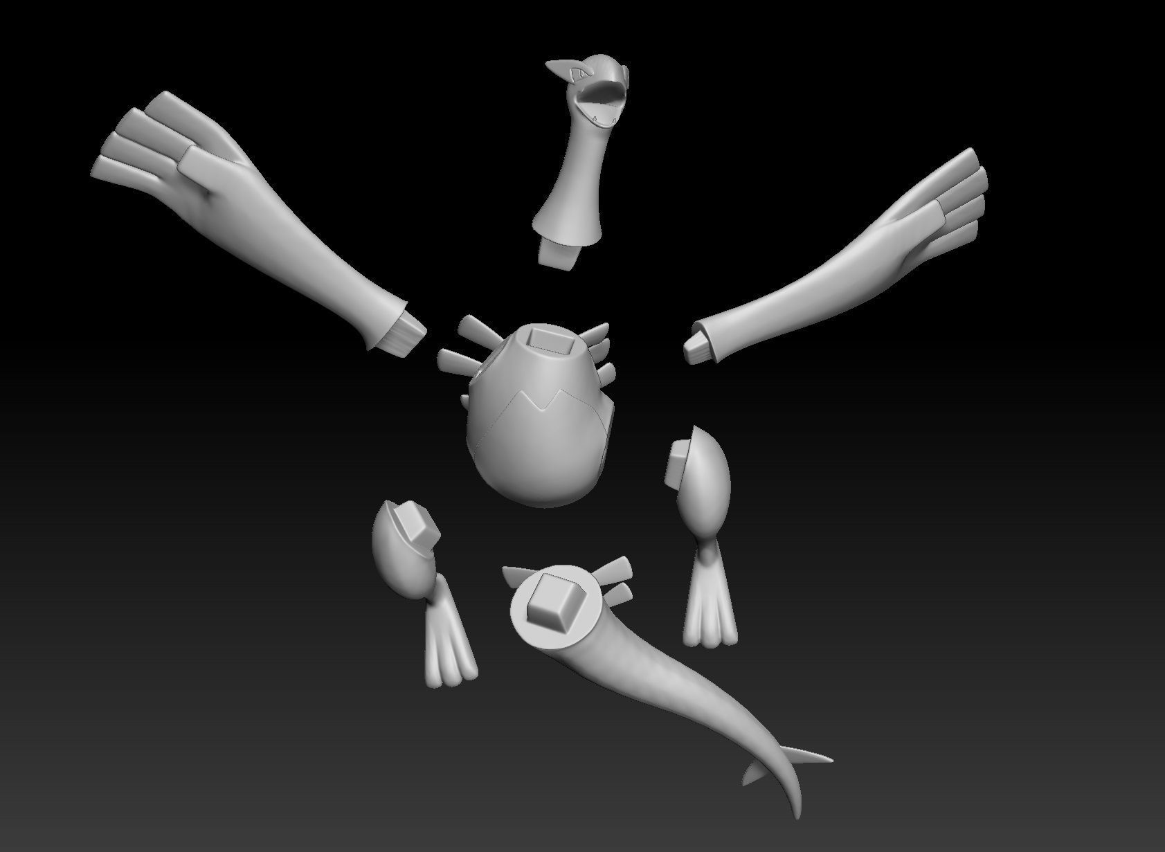 Pokemon Lugia 3D print model_2