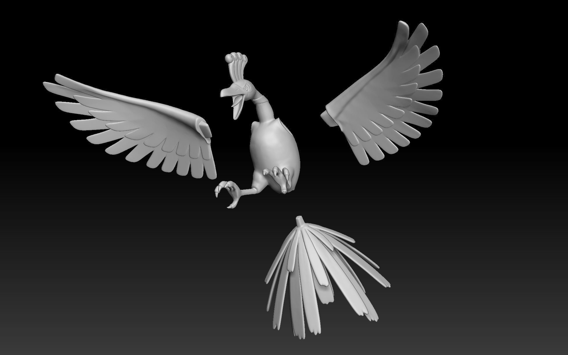 Pokemon Ho-oh 3D print model_2