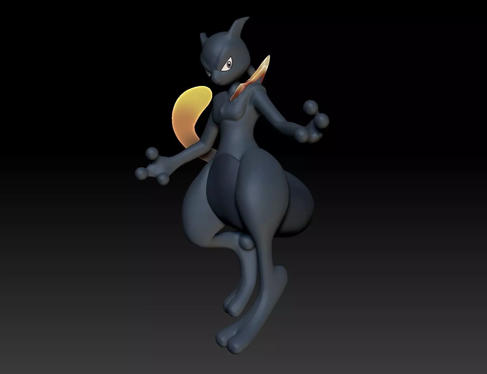 Pokemon Shadow Mewtwo 3D print model_0