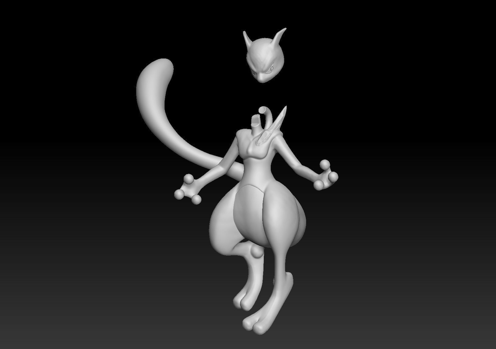 Pokemon Shadow Mewtwo 3D print model_2