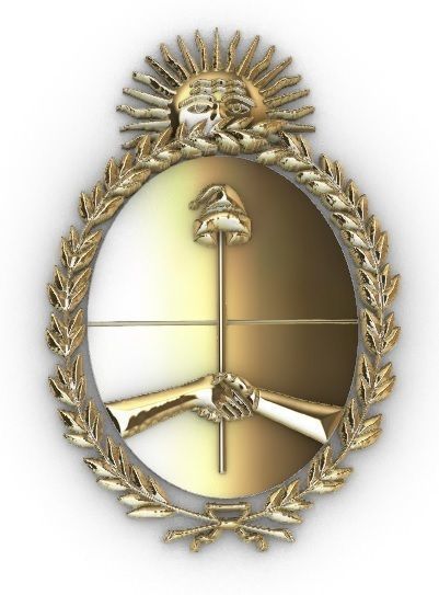 Escudo de Argentina Argentina Shield 3D print model_1