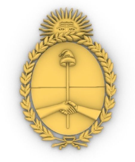 Escudo de Argentina Argentina Shield 3D print model_5